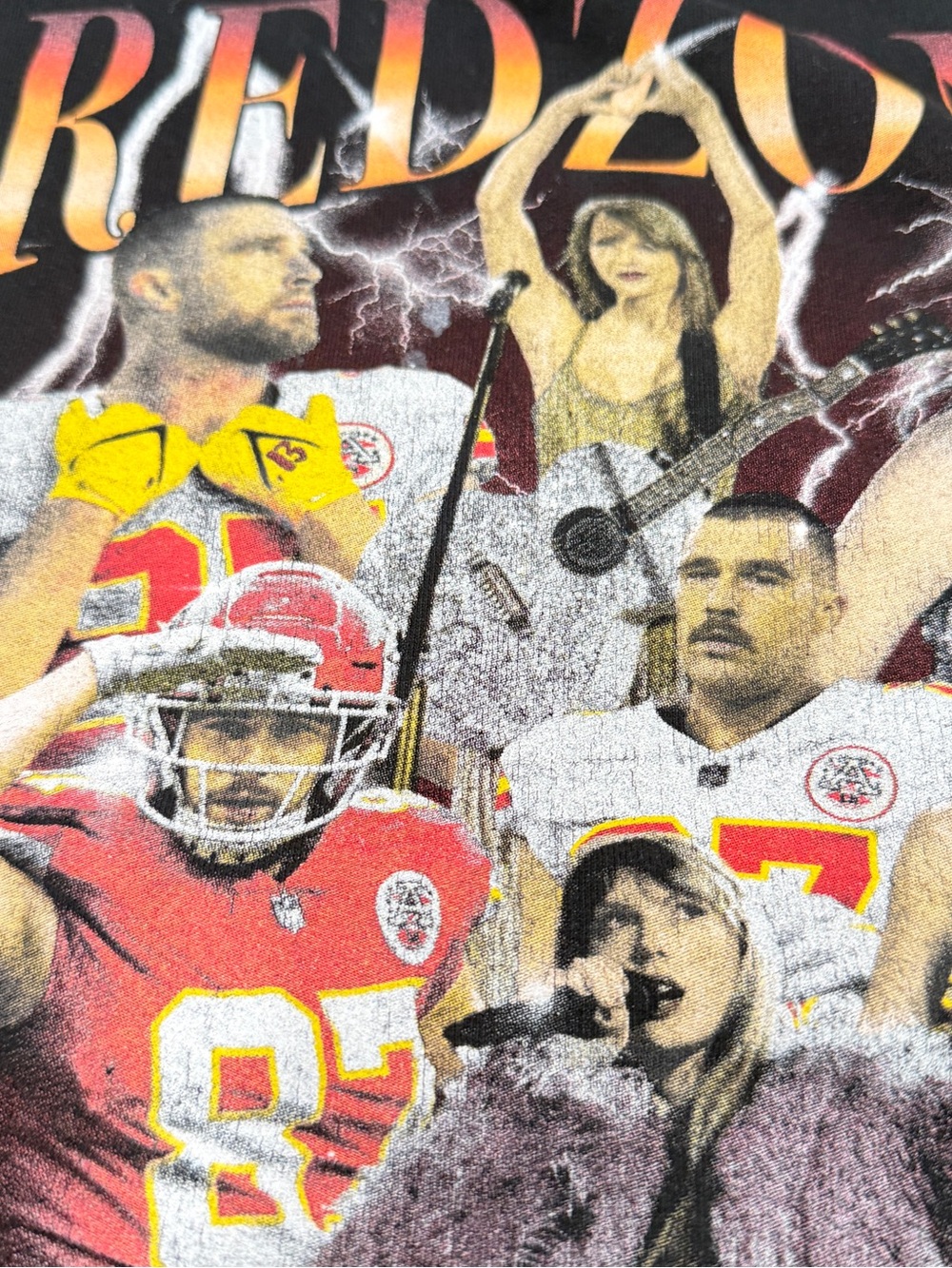 Red Zone Taylor’s Version XL Black Sweatshirt Kansas City Bellboy Swift Merch - Picture 9 of 12